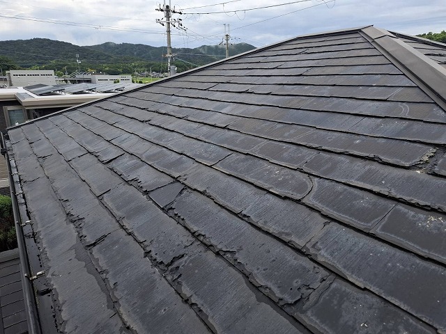 スレート屋根　層間剝離　パミール屋根