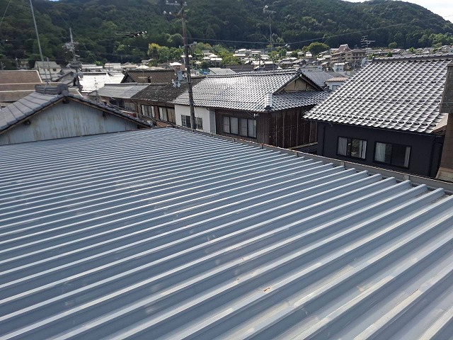 折板屋根の全体状態