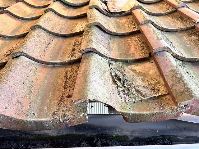 瓦屋根　欠け　ズレ