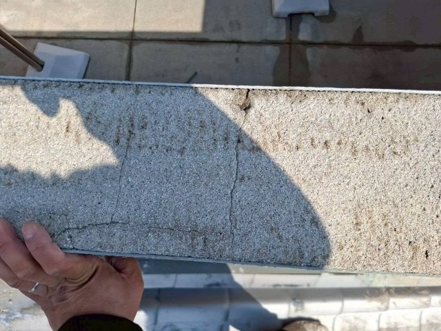 クラック　ベランダ　笠木設置