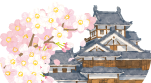 福知山城と桜